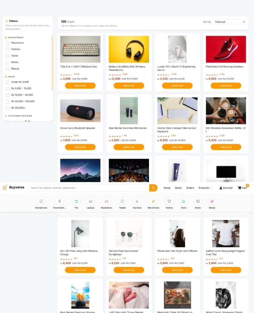 Buyverse e-commerce marketplace screenshot