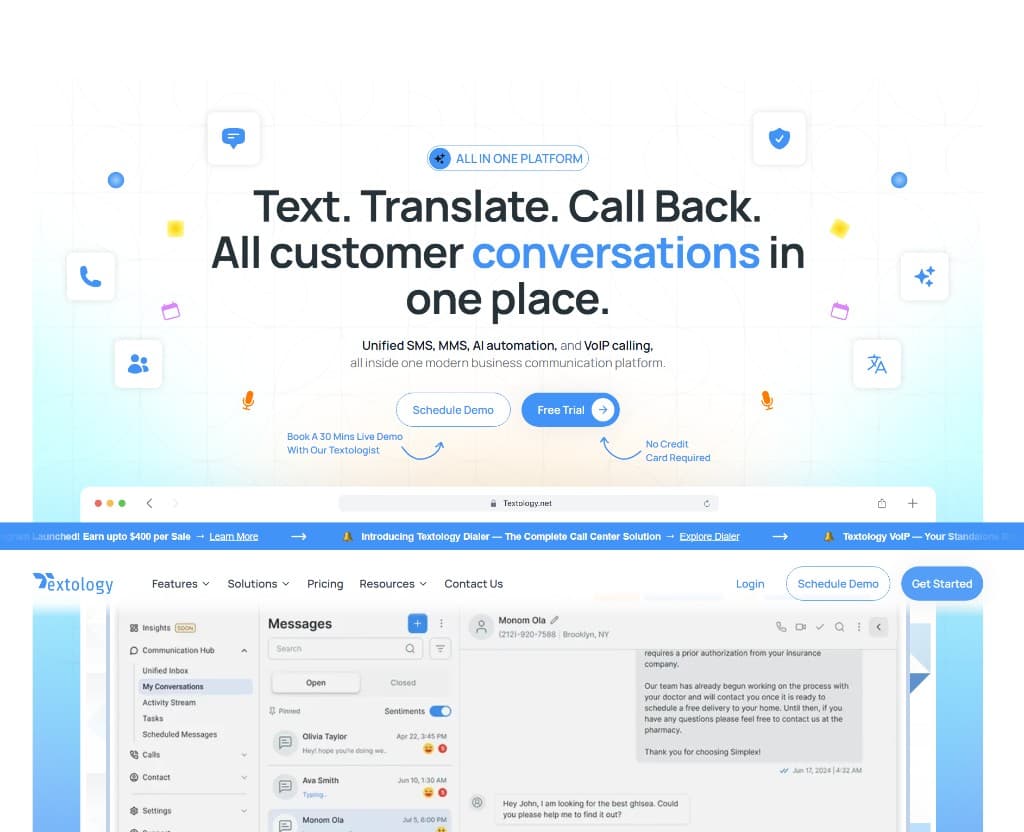 Textology platform screenshot